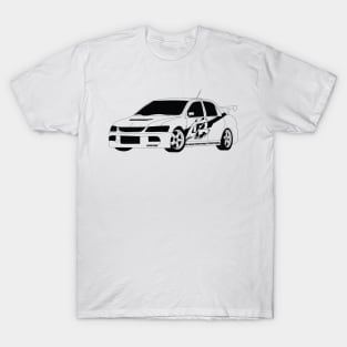 FF Lancer Evo IX Black Outline T-Shirt